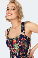 Load image into Gallery viewer, FINAL SALE VOODOO VIXEN- TROPICAL FAUX WRAP DRESS