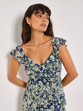 Load image into Gallery viewer, APRICOT - FLORAL ASYMMETRICAL MIDI