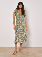 Load image into Gallery viewer, FINAL SALE APRICOT - DITSY GREEN FLORAL MIDI