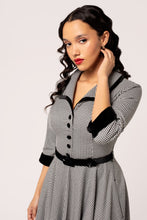 Load image into Gallery viewer, HELL BUNNY- HOUNDSTOOTH SWING DRESS