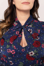 Load image into Gallery viewer, HELL BUNNY- BLUE FLORAL MINI DRESS
