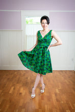 Load image into Gallery viewer, HEART OF HAUTE- GREEN SPLIT LEAF DRESS