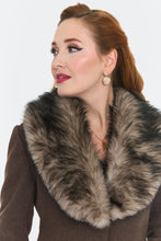 Load image into Gallery viewer, VOODOO VIXEN - FAUX FUR COLLARED COAT