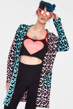 Load image into Gallery viewer, JAWBREAKER - PASTEL LONG LEOPARD CARDIGAN