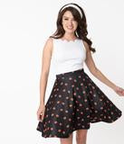 Load image into Gallery viewer, FINAL SALE SMAK PARLOUR- BLACK & ORANGE PUMPKIN SKIRT