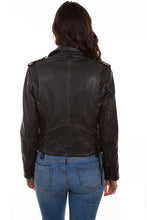 Load image into Gallery viewer, SCULLY- EMBROIDERED AND STUDDED MOTO JACKET
