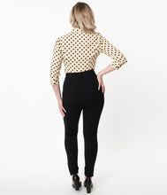 Load image into Gallery viewer, UNIQUE VINTAGE- BLACK CIGARETTE PANT