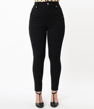 Load image into Gallery viewer, UNIQUE VINTAGE- BLACK CIGARETTE PANT