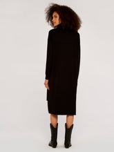 Load image into Gallery viewer, APRICOT- BLACK KNIT DRESS