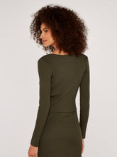 Load image into Gallery viewer, FINAL SALE APRICOT- BUTTON SWEATER IN KHAKI OR BLACK