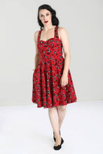 Load image into Gallery viewer, HELL BUNNY- RED CHERRY PRINT DRESS