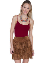 Load image into Gallery viewer, SCULLY- FRINGE SKIRT BLACK OR TAN
