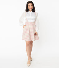 Load image into Gallery viewer, UNIQUE VINTAGE- PINK AND GOLD SKIRT