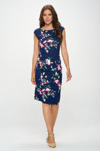 Load image into Gallery viewer, RENEE C - FITTED FLORAL DRESS
