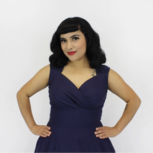 Load image into Gallery viewer, HEMET - NAVY SWING DRESS
