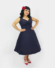 Load image into Gallery viewer, HEMET - NAVY SWING DRESS
