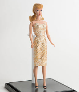 UNIQUE VINTAGE- GOLD BARBIE DRESS