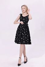 Load image into Gallery viewer, MISS LULO - SPACE GHOSTS SWING DRESS
