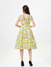 Load image into Gallery viewer, MISS LULO - LEMON SWING DRESS
