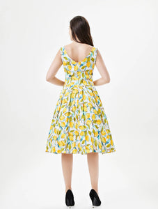 MISS LULO - LEMON SWING DRESS