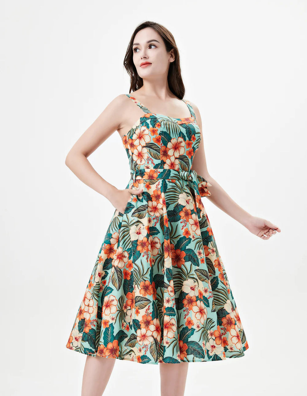 MISS LULO - HIBISCUS SWING DRESS