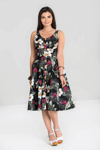HELL BUNNY- HIBISCUS FLORAL DRESS