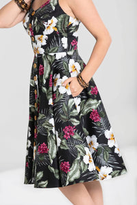 HELL BUNNY- HIBISCUS FLORAL DRESS