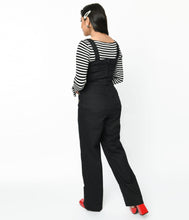 Load image into Gallery viewer, UNIQUE VINTAGE- BLACK OVERALLS
