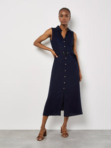next navy linen dress Women's Curve Casual Summer Dress Linen Dresses