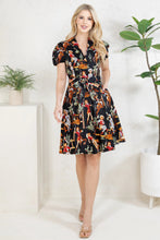 Load image into Gallery viewer, LA SOUL - BLACK WESTERN PRINT DRESS
