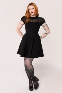 FINAL SALE HELL BUNNY- SPIDER WEB TOP DRESS