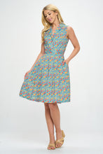Load image into Gallery viewer, LA SOUL - BLUE FLORAL DRESS
