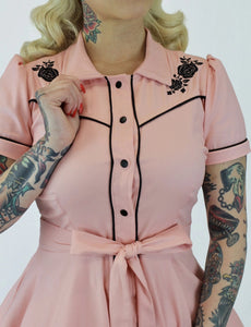 HEMET - PINK WESTERN SWING DRESS