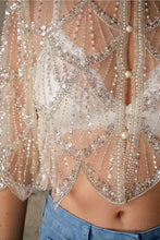 Load image into Gallery viewer, BLUE B - BEADED CAPE TOP

