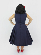 Load image into Gallery viewer, HEMET - NAVY SWING DRESS
