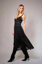 Load image into Gallery viewer, BLUE B - GROMMET STYLE CHIFFON DRESS
