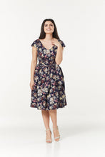 Load image into Gallery viewer, TIMELESS- SHADES OF PURPLE FLORAL DRESS
