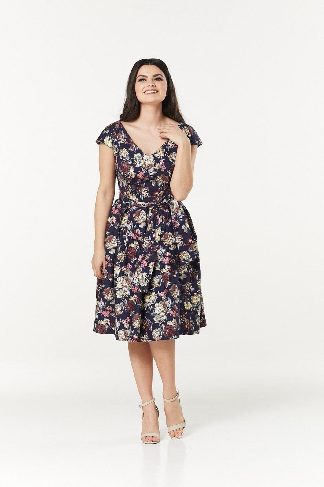 TIMELESS- SHADES OF PURPLE FLORAL DRESS