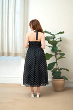 Load image into Gallery viewer, TIMELESS- POLKADOT HALTER MIDI
