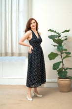 Load image into Gallery viewer, TIMELESS- POLKADOT HALTER MIDI
