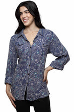 Load image into Gallery viewer, SCULLY - BANDANA MOTIF LONG BLOUSE
