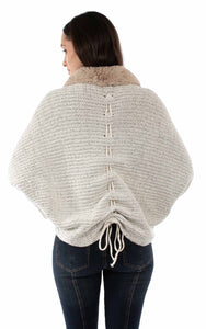 SCULLY - FUR TRIM WRAP