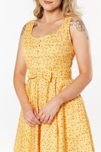 Load image into Gallery viewer, TIMELESS- YELLOW PRINT SUMMER DRESS
