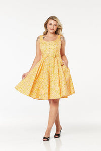 TIMELESS- YELLOW PRINT SUMMER DRESS