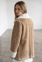 Load image into Gallery viewer, BLUE B - FAUX SUEDE COAT

