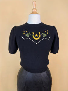 MISCHIEF MADE - LUCKY HORSESHOE SWEATER TOP