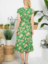 Load image into Gallery viewer, LA SOUL - VIBRANT GREEN FLORAL DRESS

