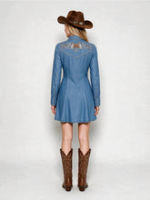 Load image into Gallery viewer, BLUE B - EMBROIDERED LONG SLEEVE DRESS
