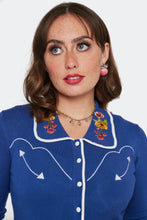 Load image into Gallery viewer, VOODOO VIXEN - FLORAL EMBROIDERED WESTERN CARDIGAN TOP
