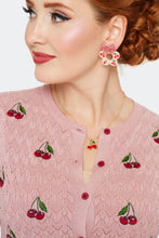 Load image into Gallery viewer, VOODOO VIXEN - PINK CHERRY CARDIGAN TOP
